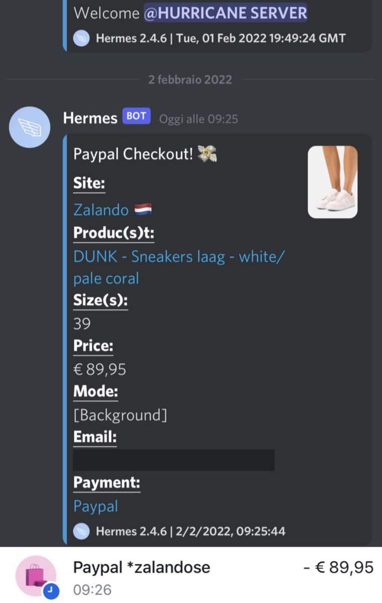 First Cop on zalando with Hermes.  Really good job! 💪🚀
<a href="/hermesscripts/">Hermes Scripts</a> <a href="/EscapeNotify/">Escape</a> <a href="/EscapeNotify/">Escape</a>