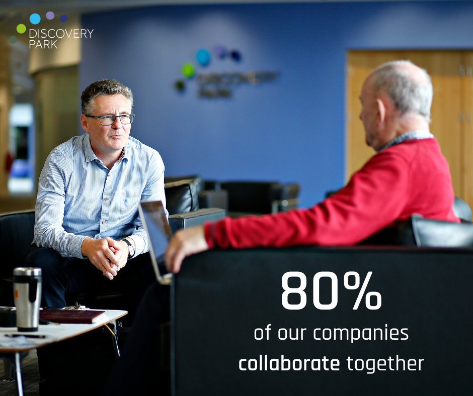 Did you know that over 80% of our  companies at Discovery Park collaborate together? 🤝 Occupying lab or office at Discovery Park means being part of a collaborative community of over 160+ companies. Find out more at discovery-park.co.uk.

#DiscoveryParkPeople #Collaboration