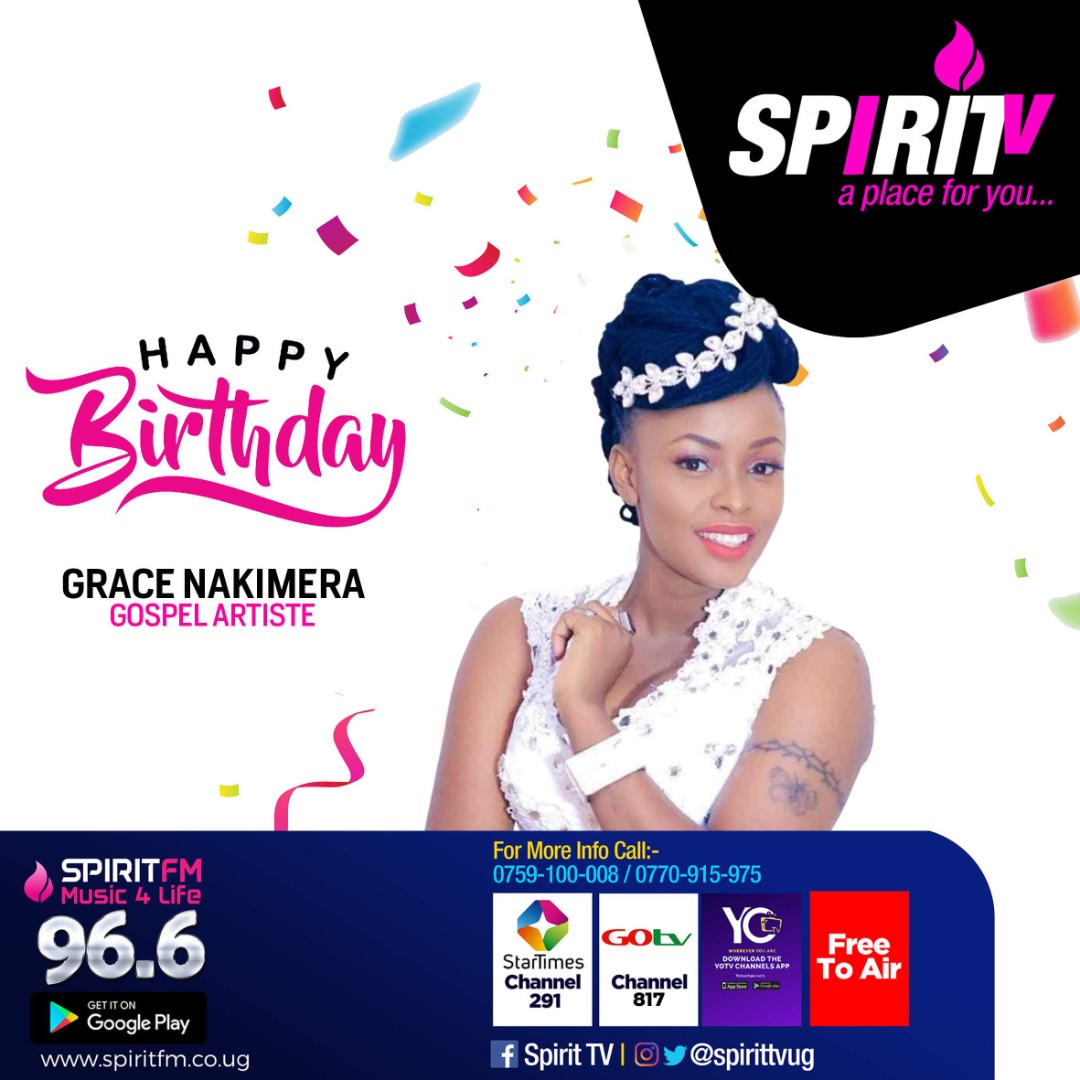spirittvug's tweet photo. Happy birthday @gracenakimera7, thank you for accepting God to use you for His purpose. More Years of serving God.
#SpiritBirthDays 
#APlaceForYou https://t.co/k5pqkABjbl