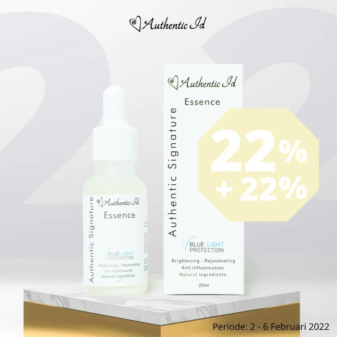 authenticid_'s tweet photo. Diskon 22% + 22% hanya sampai 6 Februari 2022.

Dapatkan di Official Store "Authentic Id Skincare" Shopee dan Tokopedia.

https://t.co/MpJ5Qixvxs https://t.co/tXEueon6wc