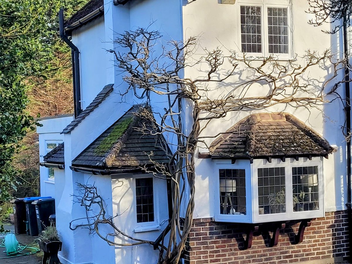 Exterior masonry  in Oxted Surrey completed in <a href="/duluxuk/">Dulux UK | Colour & Inspiration</a> weathershield and windows in satin , #decor #painters #decorators #decorating