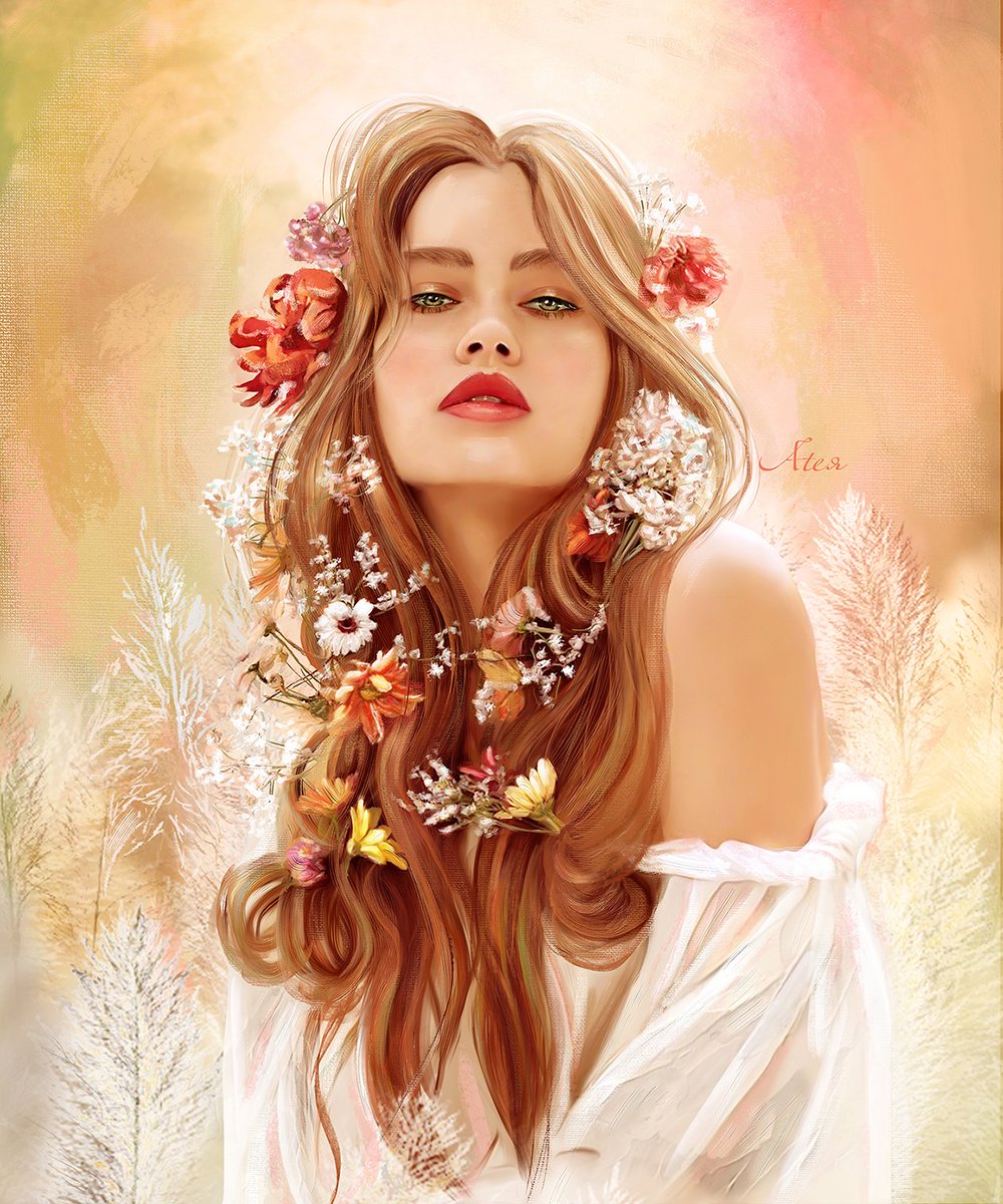AteyaArt's tweet photo. Девушки и цветы. Настроение лета и весны. 
Портреты в стиле масляной живописи.
#артпортрет #цветы #девушки
Girls and flowers. Summer and spring.
#artportrait #portrait #art #flowers #girls https://t.co/5wgX1p2k9y