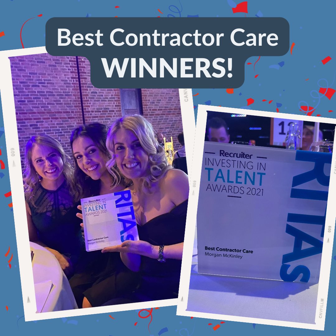 Last night our brilliant Contractor Experience team won 'Best Contractor Care' at the #RITAs in London.

Now the wider world knows how exceptional they all are - well done team, truly deserved!

#RITAwinner #RecruiterAwards #investingintalent #awards #GoBeyond #MorganMcKinley