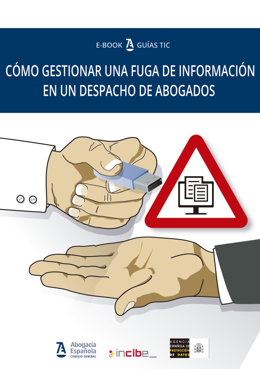 Las fugas de información son una de las mayores amenazas a las que se enfrentan los despachos de abogados. ⚖ Os explicamos cómo prevenirlas y gestionarlas en esta guía de la Agencia, <a href="/Abogacia_es/">Abogacía Española</a> e <a href="/INCIBE/">INCIBE</a>. #ProtegeSusDatos
▶ aepd.es/es/documento/g…