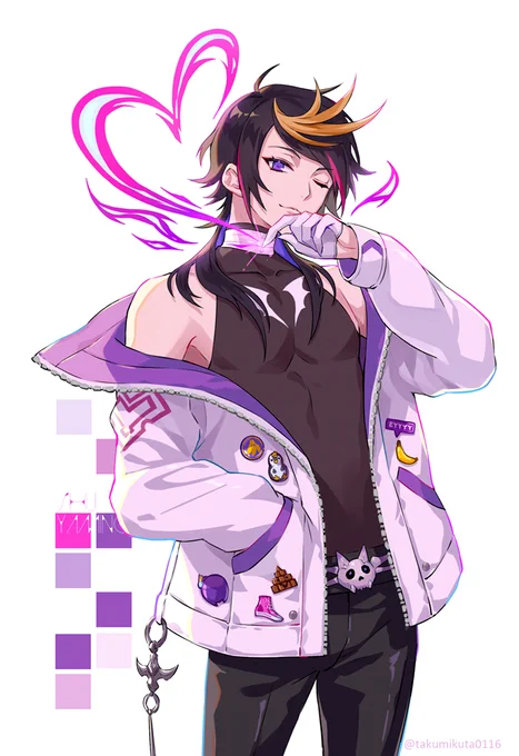 こういうファンサはいかがでSHUか💜
(やってくれなさそうですけど…)
※衣装捏造

#YaminoArt 