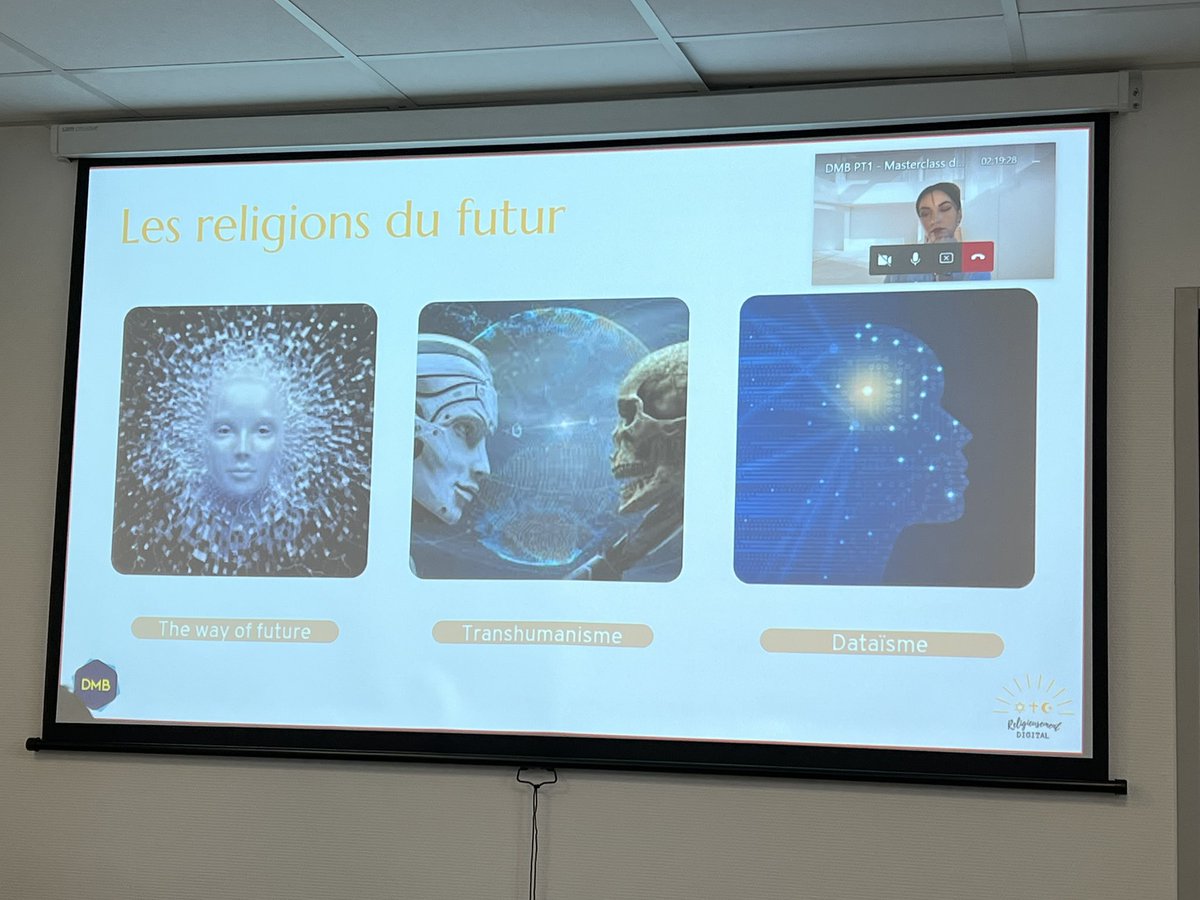 💥#MasterClass de la #TransfoNum de la #Religion par <a href="/Masterclass_RD/">Religieusement digital</a> du <a href="/MBADMB/">mbadmb</a> de <a href="/EFAP_/">EFAP</a> avec <a href="/HUBInstitute/">HUB Institute</a> 
📌Les 3 religions du Futur
➡️The way of future
➡️#transhumanisme 
➡️#Dataisme #data 

#MBADMB 
#ReligieusementDigital
<a href="/VincentMontet/">Vincent MONTET</a> <a href="/ArnaultChatel/">Arnault Chatel</a>