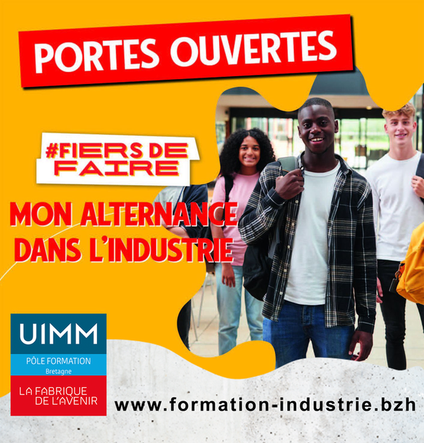 ❌J-3❌ PORTES OUVERTES │Samedi 5 février de 9h à 16h dans nos 7 centres. Nos #formations par #apprentissage sont gratuites, rémunérées &amp; diplômantes : CAP │ BAC PRO │ BTS │ LICENCE PRO │ BACHELOR │ TITRE PRO │INGÉNIEUR. formation-industrie.bzh/portes-ouvertes