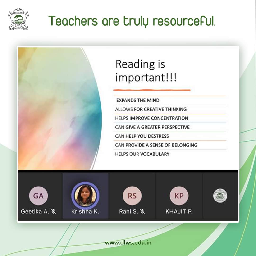 DLF World School seeks to train every teacher in a unique way. We hosted an online workshop on the importance of reading skills and to inculcate the habit of reading. <a href="/Mrignaini3/">Mrignaini</a> <a href="/dp_2211/">Dimple Puri</a> <a href="/ashokkp/">Ashok Pandey</a> <a href="/Upasnakiumang/">upasna Choudhaary</a> <a href="/DLFPS1996/">DLF Public School- A Thinking School with a Soul!</a>