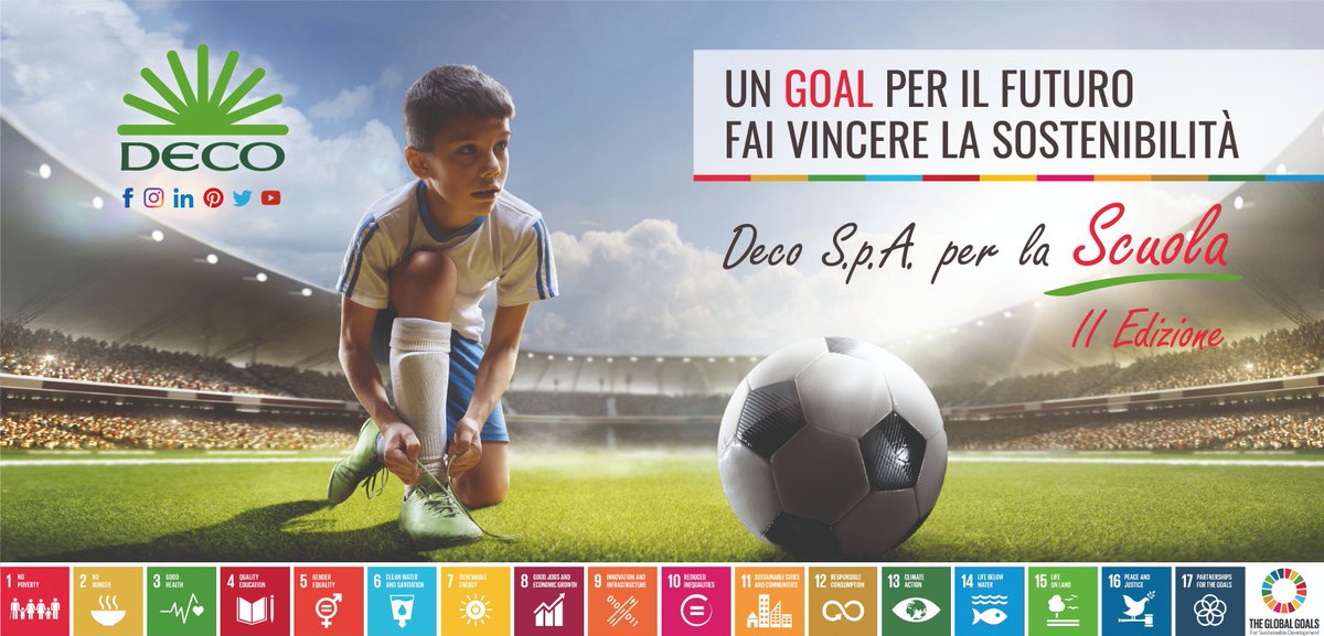 ♻Al via il progetto di #sostenibilità #ambientale sugli #Obiettivi dell'#Agenda2030♻
👉 Sei una SCUOLA? Partecipa!
👉Sei uno studente o un insegnante? Proponi il progetto!
👉Sei Green? Aiutaci a diffondere!

decogroup.it/site/seconda-e…