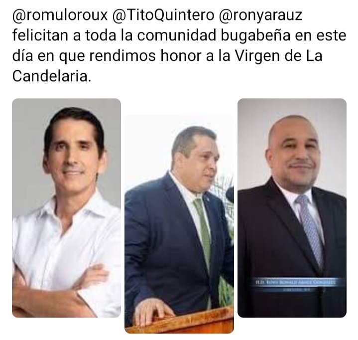 CarlosEnoticias's tweet photo. @romuloroux @TitoQuintero @ronyarauz que viva La Candelaria. https://t.co/d2C1QDprjf