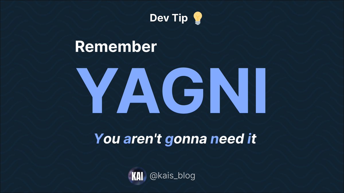 Implement only what you need right now, not what you think you'll need someday.

If you are worried that this will lead to disorganized code and massive rework later on: Use tests so you can easily refactor at any time.

#DEVCommunity