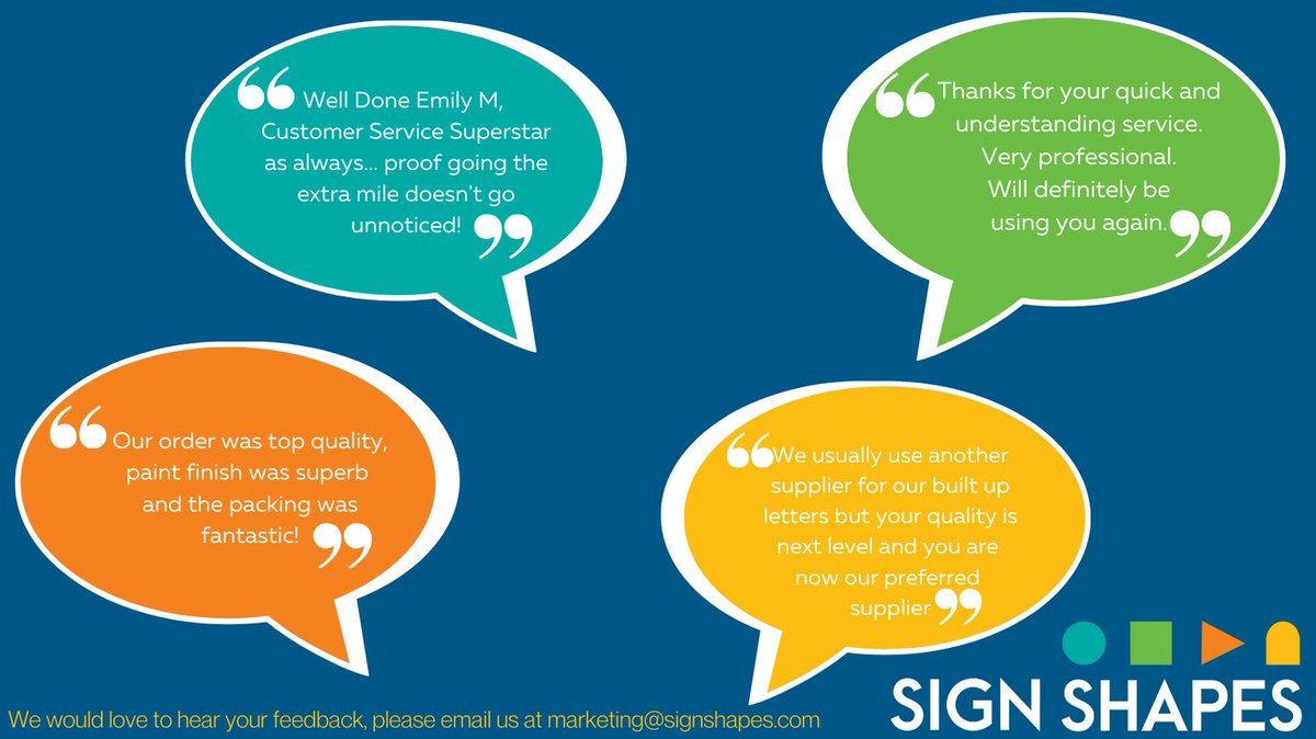 Our team love to hear your feedback! Here are a few of the testimonials we have received recently! 

#feedback #testimonials #goingtheextramile #customerservice #signmakers #signage