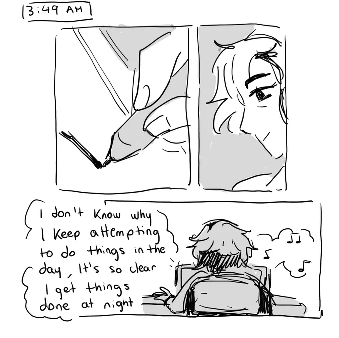 I end up doing my most efficient work at this unholy hour 
#hourlycomicday2022 #hourlycomicday 