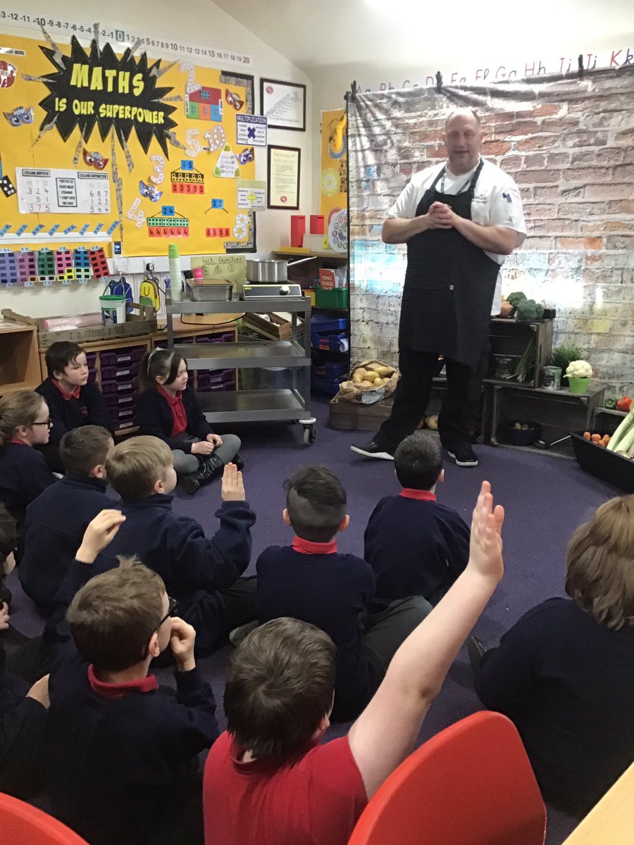 Today we have a visitor from <a href="/Chartwells_UK/">Chartwells Schools</a> 
We are learning about how our vegetables grow, why they are important for our health and even having a little taste of some veg soup! 🥗🥕🥦🥬🥒
<a href="/WBJJuniorSchool/">William Barcroft Junior School</a> <a href="/HarbourLearning/">Harbour Learning Trust</a>