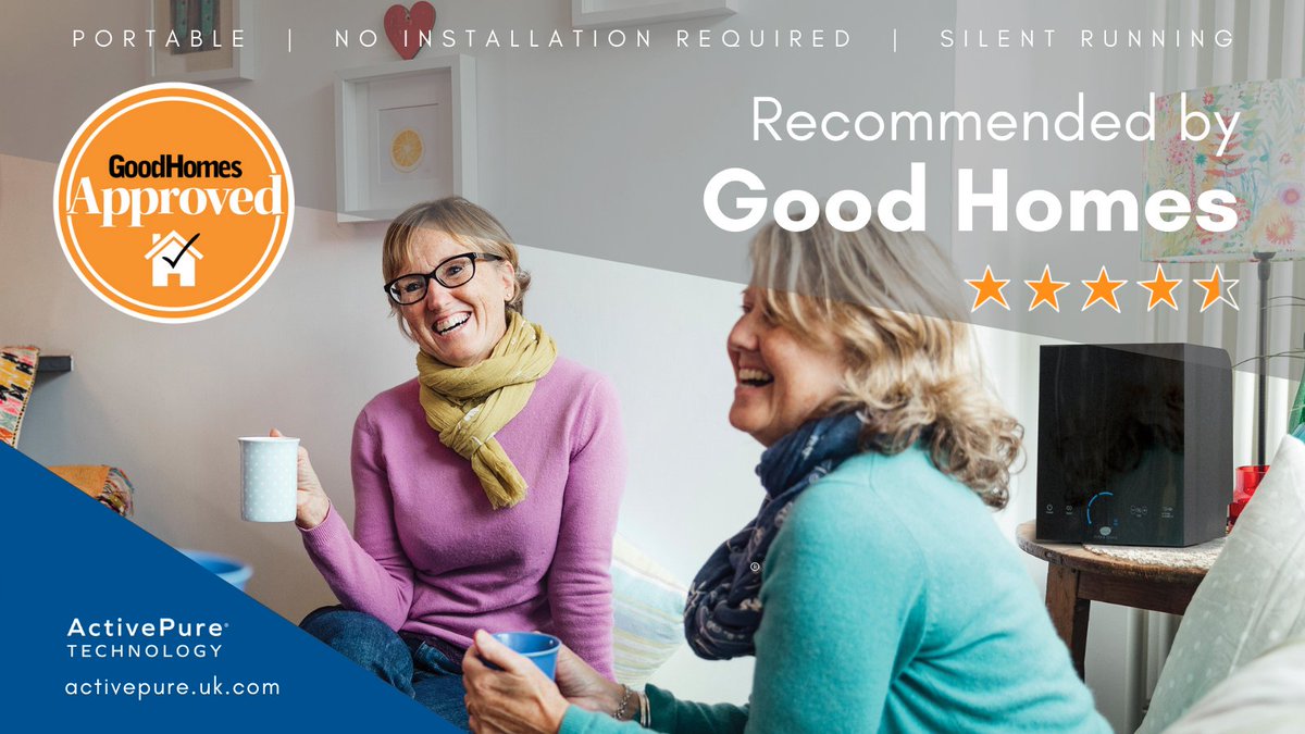activepureuk's tweet image. We're Good Homes Approved – 4.5 stars out of 5! Check out the full review from the @GoodHomesMag team when they tried the #ActivePure Pure &amp;amp; Clean portable air &amp;amp; surface #purifier &amp;amp; read what they found here bit.ly/3gfAhkL #CleanIndoorAir #IAQ #GoodHomes   #Allergies
