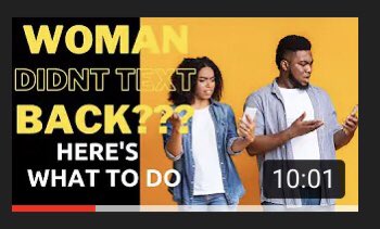 What to do when a Woman don’t text you back youtu.be/buKbLpX69m0 via <a href="/YouTube/">YouTube</a>