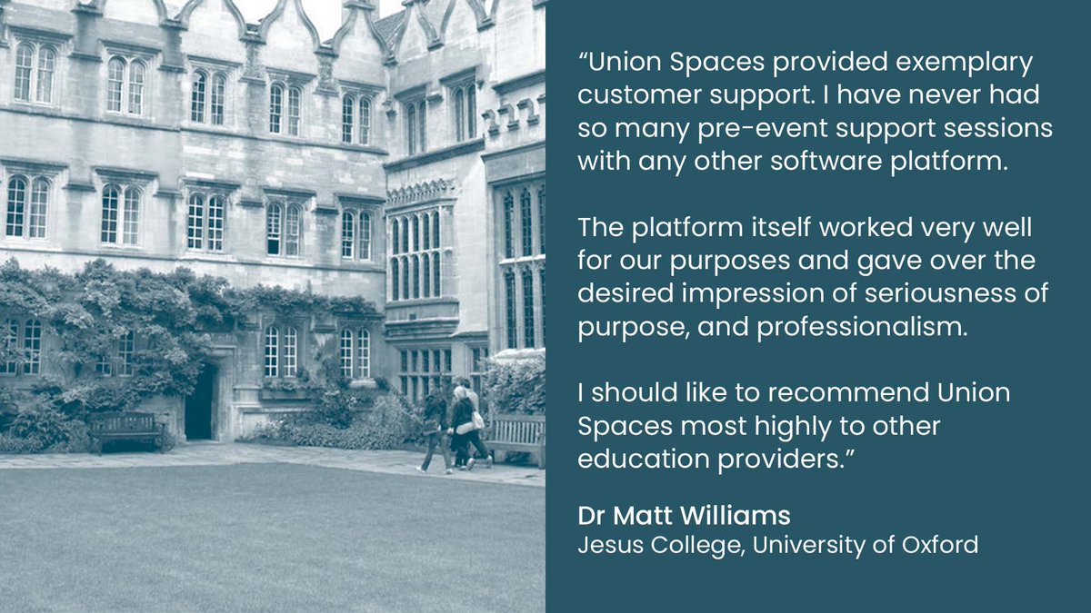 UnionSpaces's tweet image. Tomorrow at 12pm, learn how Union Spaces work as an extension of your team to design, build and deliver a bespoke student engagement platform for all your virtual and hybrid event needs. 

Register here - ow.ly/ywEP50HrPmO
#highered #studentrecruitment #universitymarketing