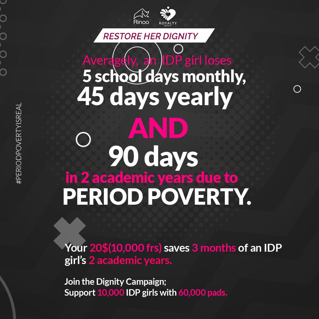 Mayah670's tweet photo. Join Royalty World and her partners to reach out to 2.000 IDP girls with 12.000 sanitary pads in Limbe from 16-26 February 2022 https://t.co/Ktf8OgmuaF