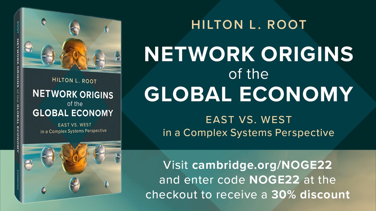 Our next Book Talk will be held on the 8th of February at 2 pm GMT on Zoom: "Network Origins of the Global Economy" by <a href="/hiltonroot/">Hilton Root</a>, with <a href="/sunx32/">Xin Sun</a> and <a href="/AnnaTanGTW/">Anna Tan</a>.  
➡️ Register here: us02web.zoom.us/webinar/regist…

#event #network #economy #booktalk