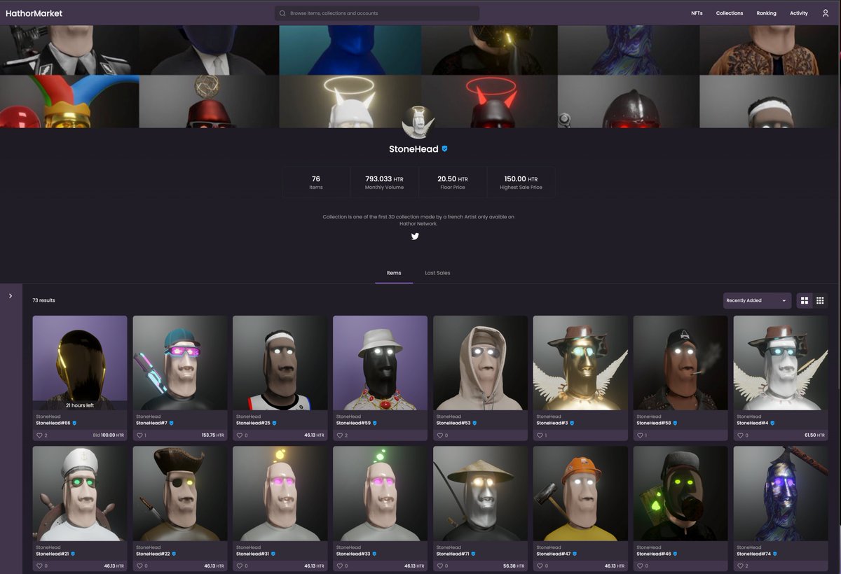 Today we wanted to highlight a collection that recently launched with us ! 🚀
A very talented artist making 3d NFTs at HathorMarket

You can find his collection right here
hathormarketplace.com/collection/Sto…