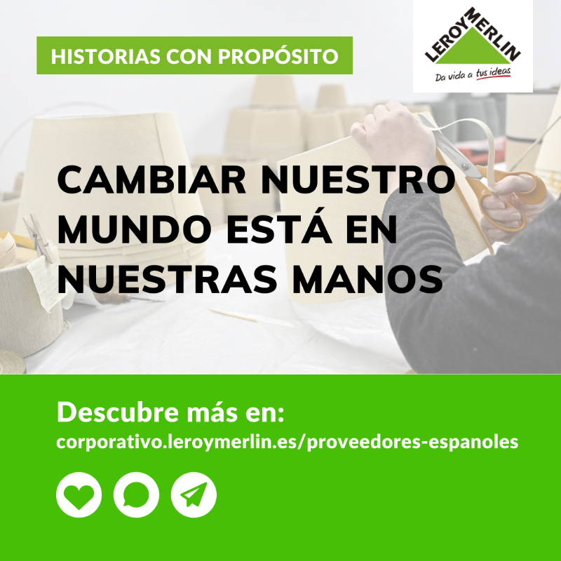 LeroyMerlinCorp's tweet photo. Descubre el valor social, ambiental y económico que se esconde tras SoulEM, nuestras lámparas con alma.💚🛋️

Más información sobre nuestras historias con propósito y la apuesta por lo nuestro mediante nuestros proveedores en 👇
