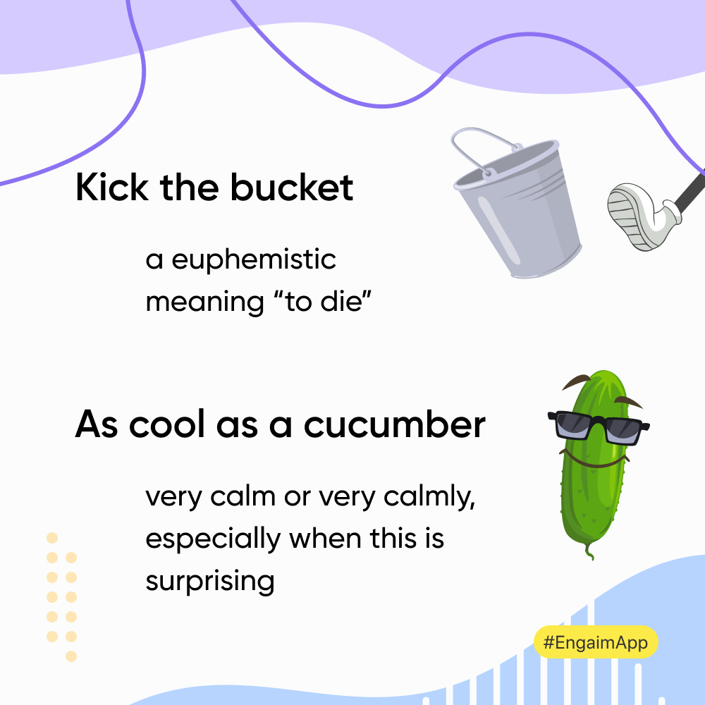 KotoEnglish's tweet photo. Did you know the meanings?😉
Comment below what idioms are your favorite.👇
#idioms #englishidioms #learnenglish #englishonline #EngaimApp #englishapp https://t.co/217ARFK0Hb