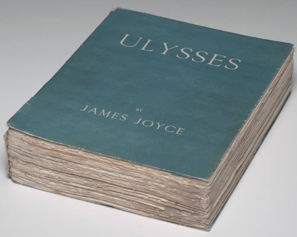 theULSpecColl's tweet photo. James #Joyce's #Ulysses - one of the most important works of modernist literature - was published in Paris #OTD 100 years ago! This copy came to us in 1922 - when it was illegal to own a copy in the UK - &amp; lives in our 'Arc' collection of banned &amp; scandalous material. Arc.b.92.4. https://t.co/uRuJtKMGzD