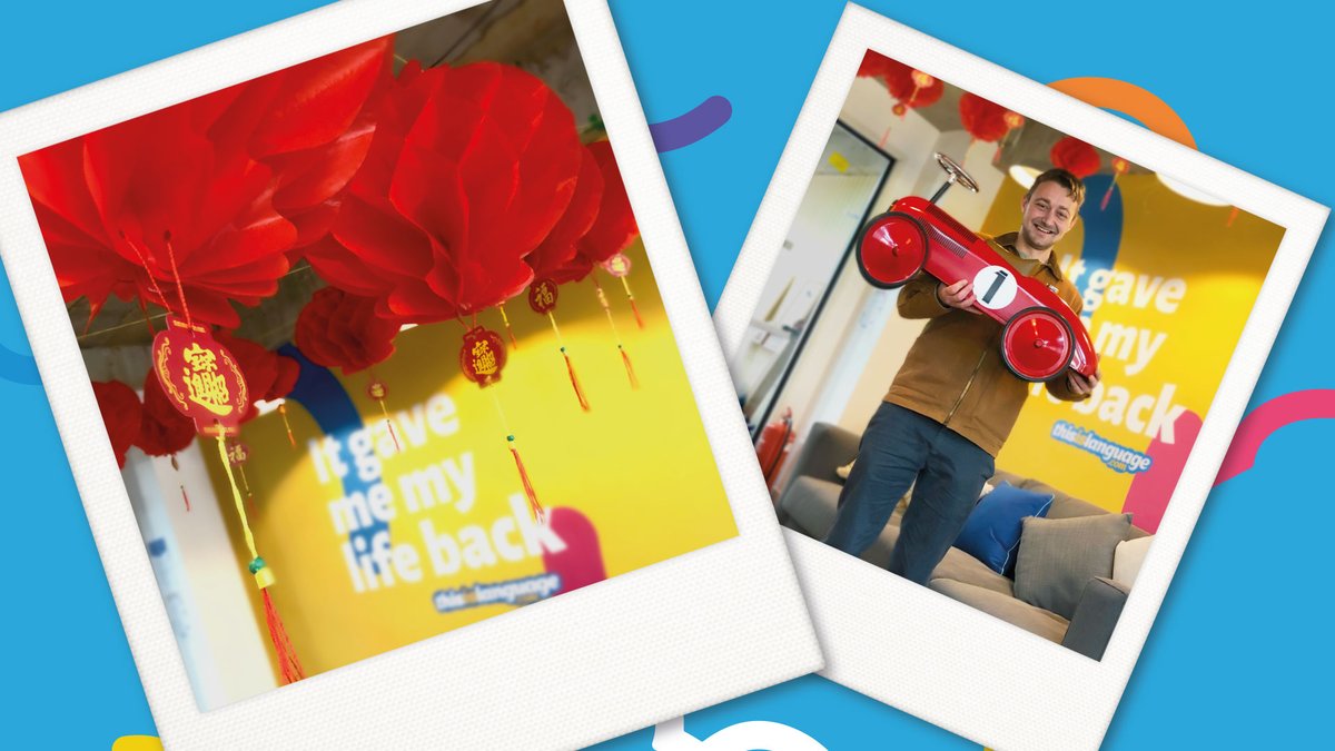 thisis_school's tweet photo. Ringing in the Lunar New Year at the office! Wishing everyone a happy, healthy and prosperous year of the tiger. 🐯🧧🏮 Racing into the new year, quite literally 🤣 @thisislanguage. #mfltwitterati https://t.co/vkXOqNY1BG