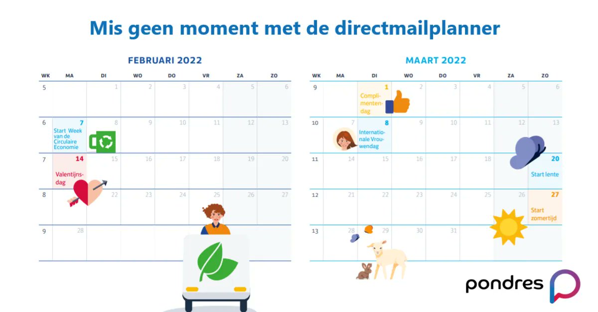 Met een actie via de brievenbus weet je zeker dat je opvalt en klanten in beweging krijgt. Ontdek nu in de nieuwste directmailplanner welke momenten je in 2022 niet mag missen om op het juiste moment klanten te informeren of aan je te binden: buff.ly/3L3rnoE