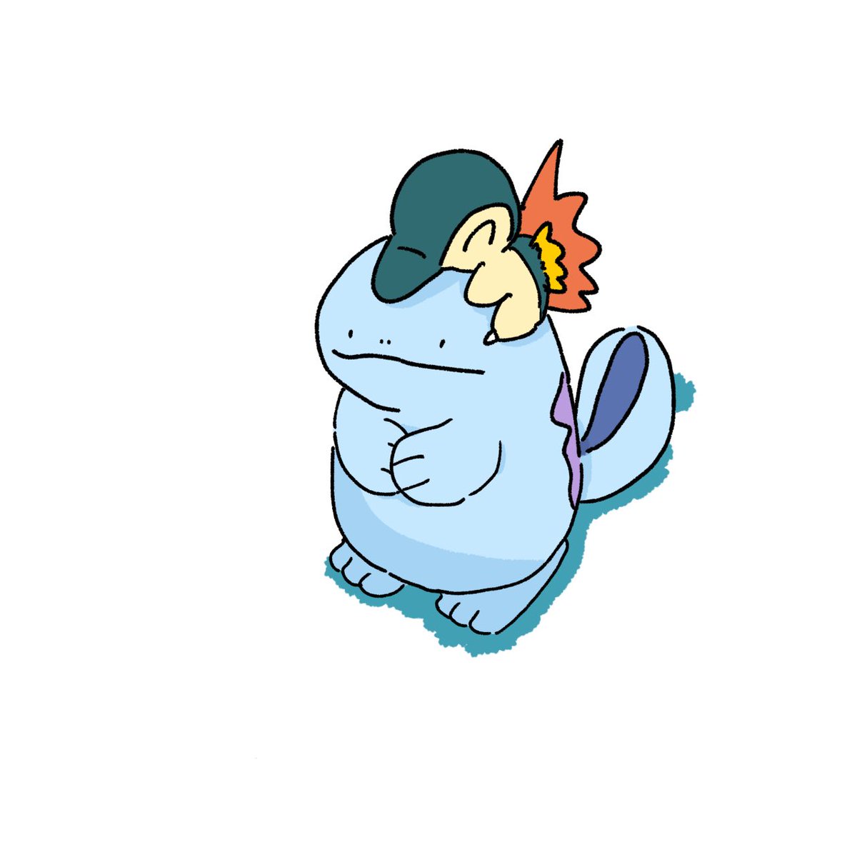 cyndaquil pokemon (creature) no humans closed mouth closed eyes white background fire standing  illustration images