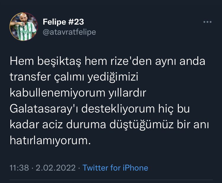 Transfer çalımında Bjk- Gs ezeli rekabet olayı bitmiştir. Ne zamanki Beşiktaşlıların eti ve kemiğiyle istediği bir oyuncuyu Gs alır ve Beşiktaş’ın küme düşme mücadelesi verdiği sırada, küme düşmediki rakibine kiralarsa yeniden başlar. Bye bye happiness 😀