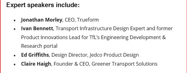 Speakers include
<a href="/JEDCOdesign/">JEDCO Product Design</a> <a href="/Greener_Vision/">Claire Haigh, Founder & CEO Greener Vision</a> <a href="/trueformdigital/">Trueform Digital</a>