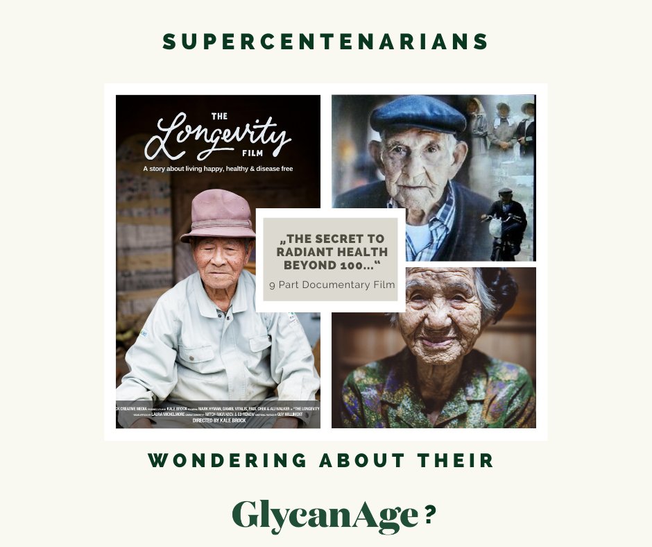 Wondering what their #GlycanAge would be? Supercentenarians in:  „The secret to radiant health beyond 100...“ humanlongevityfilm.com