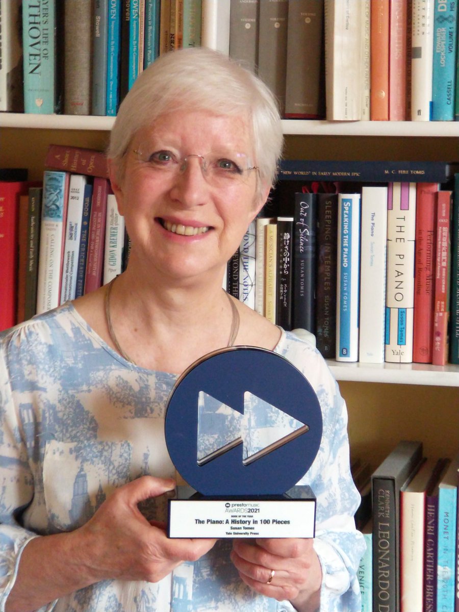 What fun to have a little sculpture (just delivered by postman) to mark the <a href="/PrestoMusicCom/">Presto Music</a> Award for my <a href="/YaleBooks/">Yale University Press London 📖</a> 'The Piano - a History in 100 Pieces'