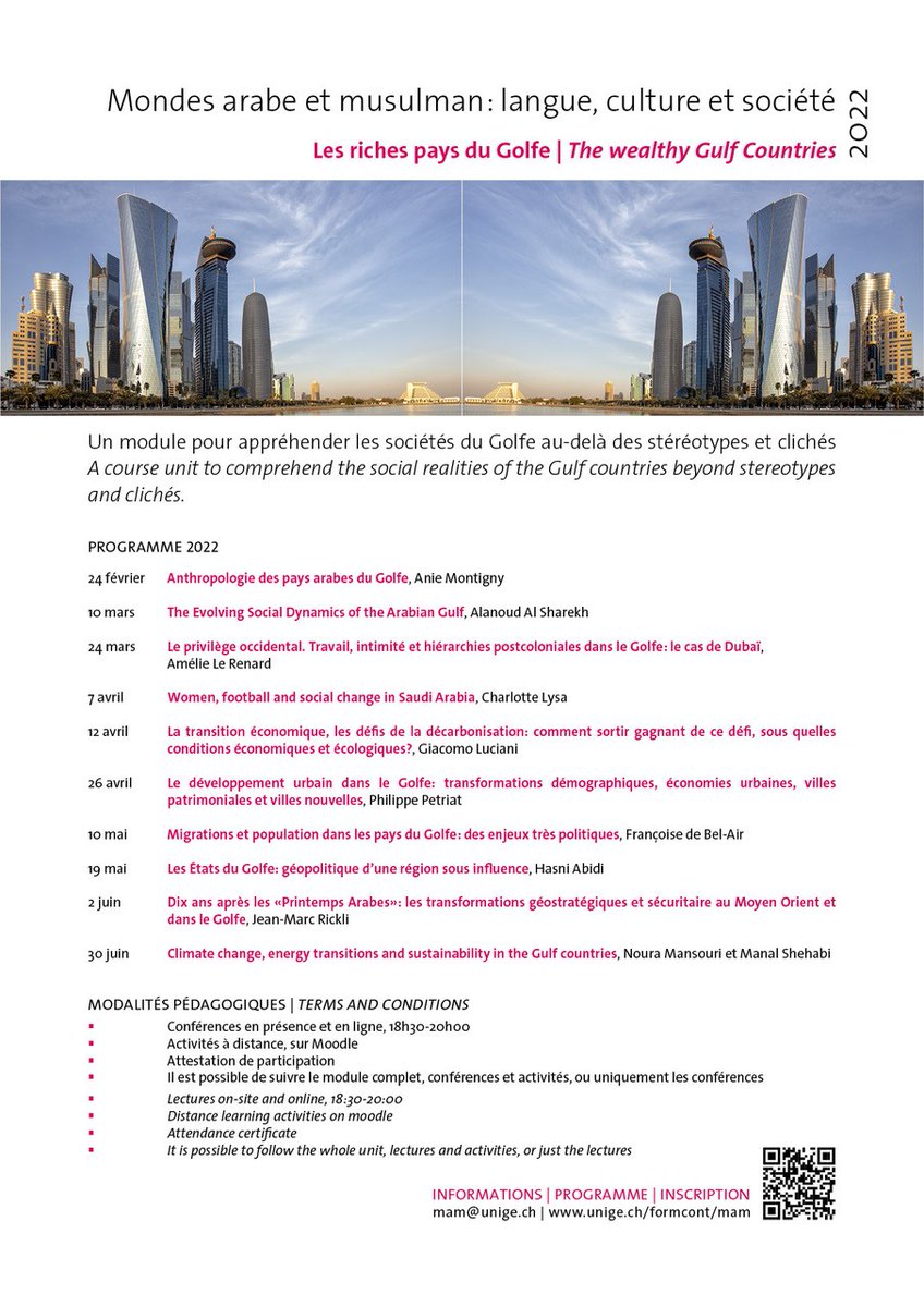 Leading House for the Middle East and North Africa (@lh_mena) on Twitter photo Inscriptions ouvertes pour "Les riches pays du Golfe" et les autres modules de formation continue "Mondes arabes et musulmans" de <a href="/UNIGEnews/">Université de Genève</a>. Informations et inscriptions: unige.ch/formcont/cours… Inscriptions ouvertes pour "Les riches pays du Golfe" et les autres modules de formation continue "Mondes arabes et musulmans" de <a href="/UNIGEnews/">Université de Genève</a>. Informations et inscriptions: unige.ch/formcont/cours…