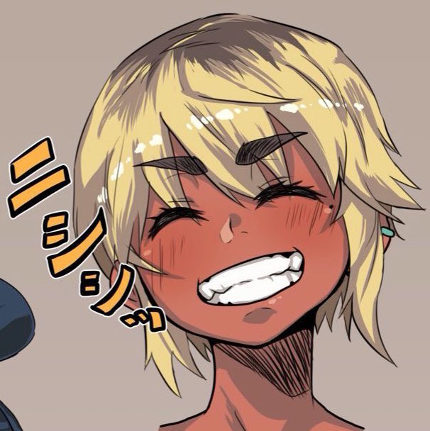 ここのコマ、設定資料で描いたニシシって笑ううちの子を描きたくて描いたんすけど設定資料の時の方が可愛い https://t.co/yKgtlKeHly 