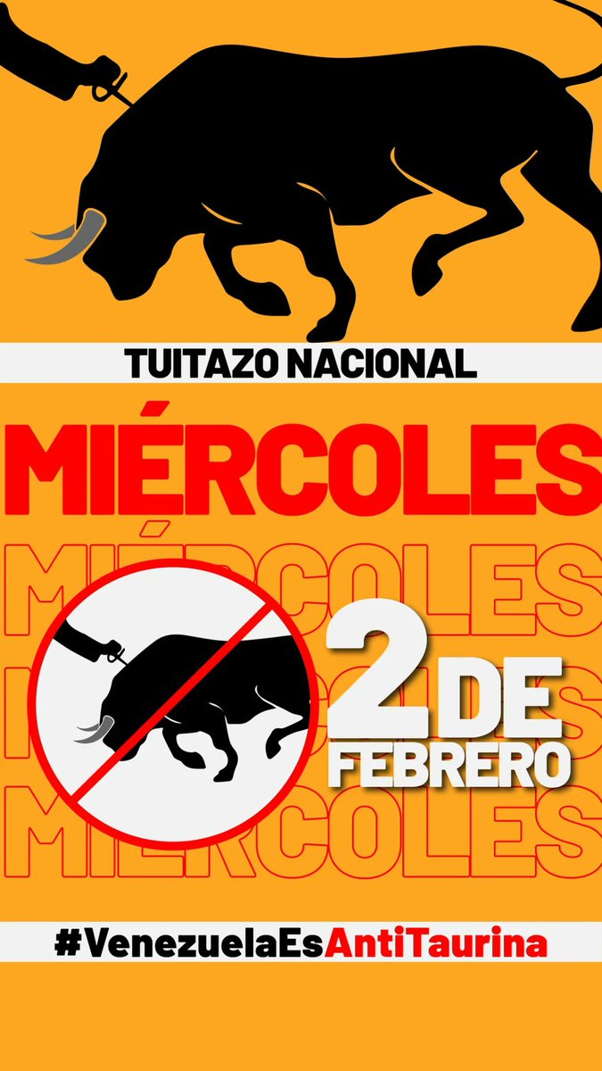Borrokaz's tweet photo. #VenezuelaEsAntiTaurina 
#NoALasCorridasDeToros
#NoALasCorridasDeTorosEnVenezuela
No a la tortura animal en Táchira, Mérida, Maracay, Valencia, Valle La Pascua y el resto de Venezuela!!! https://t.co/QPE8mz9JoE