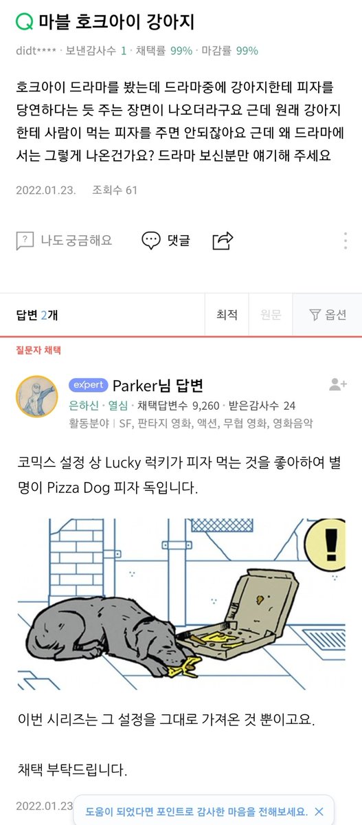 마블 호크아이 강아지