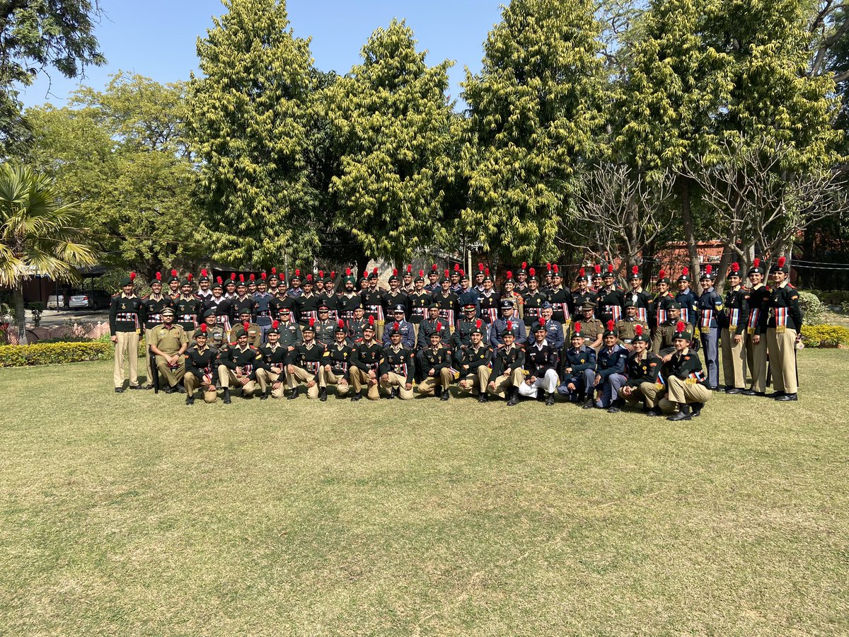 NCCDteRajasthan's tweet photo. @HQ_DG_NCC @NCC_alumni_assn @drajaykumar_ias #AmritMahotsav #NationalYouthFestival #RepublicDay #RepublicDay2022 Remarkable achievements of cadets from Raj directorate RDC 2022 contingent was well appreciated by GOC AREA today at Jaipur https://t.co/WN8iR1fG8y