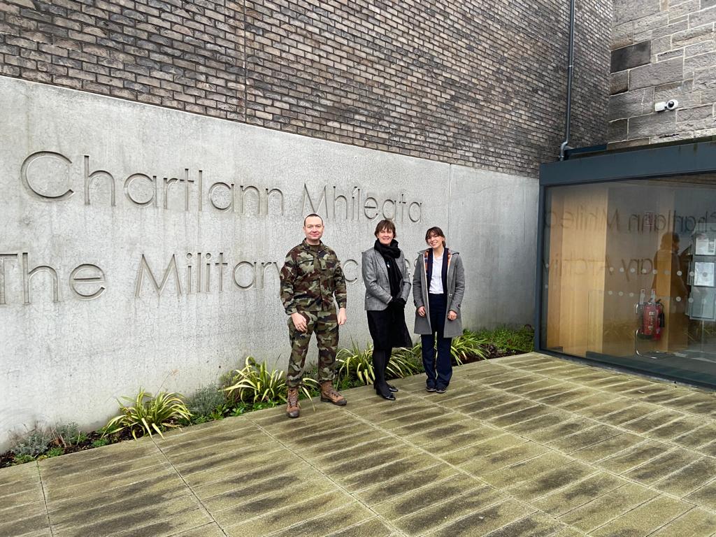 Secretary General @MccrumJacqui yesterday visited the Military Archives and Military Service (1916-1923) Pension Collection @dfarchives at Cathal Brugha Barracks, accompanied by Colonel Patrick White (not pictured) Comdt Daniel Ayiotis and Senior Archivist Cécile Gordon @mspcblog