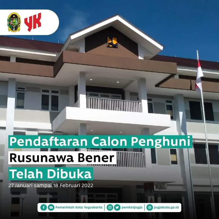PemkotJogja's tweet photo. Pendaftaran Calon Penghuni Rusunawa Bener Telah Dibuka.

Bagi sedherek warga Kota Yogyakarta yang membutuhkan rumah susun sewa, silakan simak syarat dan tata cara pendaftarannya melalui infografis berikut. https://t.co/6c94g32Kwu