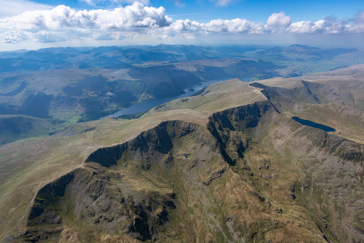 IanFrancisrocks's tweet photo. Glacial cirques on the east flank of Helvellyn. Aerial photo by my co-author Stuart Holmes. One of the many images in our new book - The Lake District: Landscape and Geology, out on Friday. 
See https://t.co/Toe0Jdu3g9
#lakedistrict #crowoodpress #glacial #helvellyn https://t.co/v72SWrGvv1