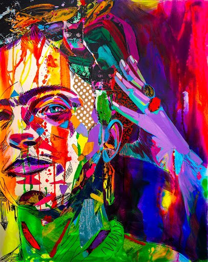 artguy_eth's tweet photo. „Frida on Fire“ by @Lylo_art. If you own this NFT she will send you a high quality print of that particular artwork (unlockable content feature of OS)! How cool is that? https://t.co/2L3f2l2pW4