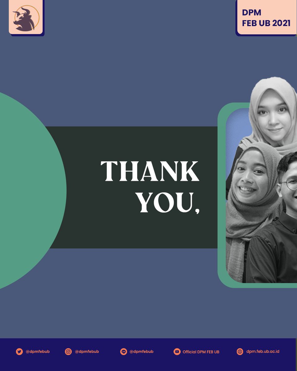 DPMFEBUB's tweet photo. [CLOSING THE LAST PAGE OF DPM FEB UB 2021]

Terima kasih, KM FEB UB! Semoga di suatu hari yang cerah nanti, kami dapat bertemu lagi dalam kondisi yang lebih baik.

———————————————
#DPMFEBUB2021
#AKSInyata https://t.co/65X6dsucSJ