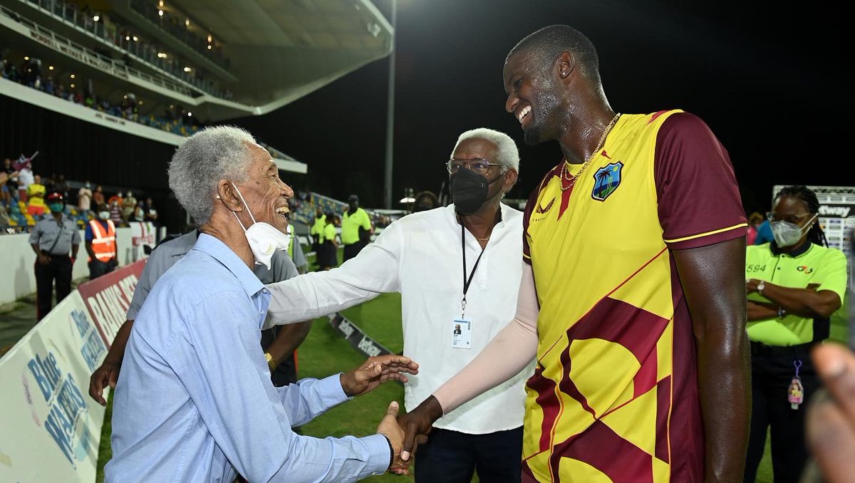 No better feeling than to achieve, not only as an individual but solid hard yards as a group. To all the fans who took in the series I THANK YOU! As usual the atmosphere at Kensington Oval was next level so to the people of Barbados lots of Love❤️. We move onto the next one ✌🏾
