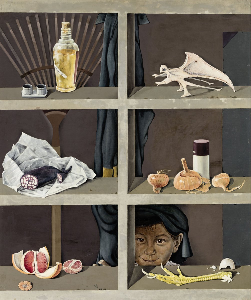 kunstmuseummr's tweet photo. Als leidenschaftlicher Flohmarktgänger interessierte sich Günther Blau für Trödel und Kuriositäten. In Stillleben wie „Kastenbild“(1964) gibt der Künstler den gefundenen Schätzen neben Alltagsgegenständen ein neues Leben. 

© Foto: Bildarchiv Foto Marburg / Horst Fenchel https://t.co/ePnKJMdvoB