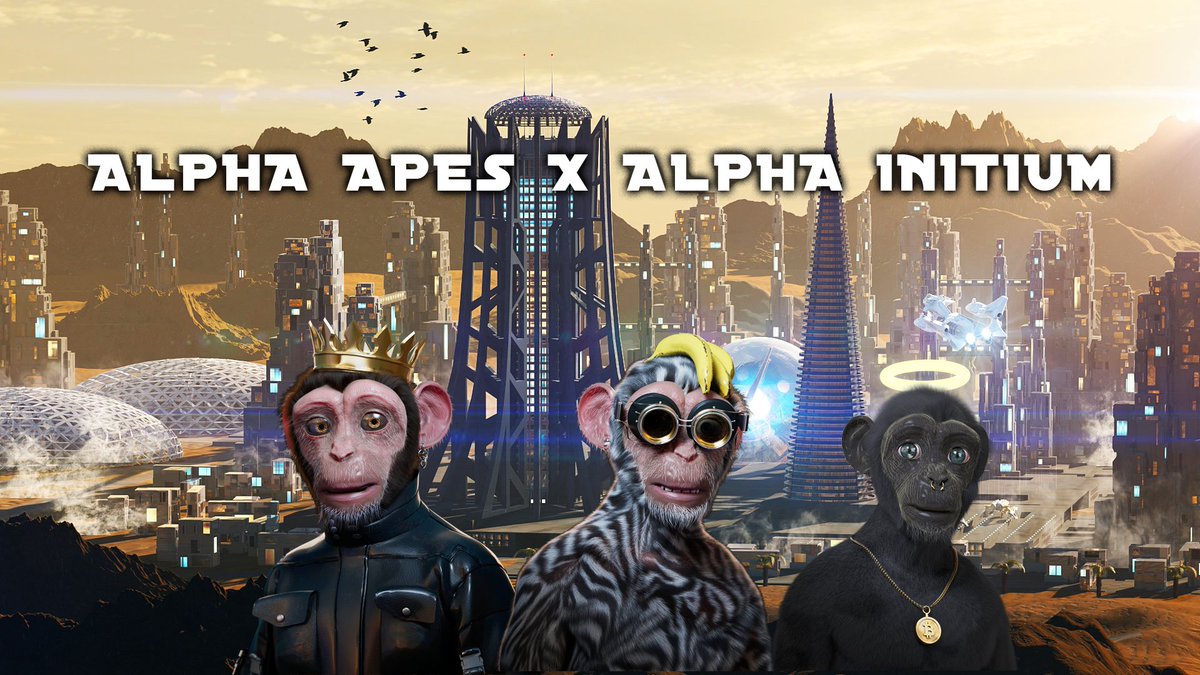 Alpha Apes World (@alphaapesworld) on Twitter photo 🎉 Alpha Apes X Alpha Initium 🎉
We are very excited to partner with our friends at <a href="/AlphaInitiumNFT/">Alpha Initium</a> to give away 10 #whitelist spots for #nfts #mints! 🤖
To enter:
1️⃣ Like and Retweet this post
2️⃣ Follow us + <a href="/AlphaInitiumNFT/">Alpha Initium</a>
3️⃣ Tag 2 friends
⏰ Ends in 24hrs! 🎉 Alpha Apes X Alpha Initium 🎉
We are very excited to partner with our friends at <a href="/AlphaInitiumNFT/">Alpha Initium</a> to give away 10 #whitelist spots for #nfts #mints! 🤖
To enter:
1️⃣ Like and Retweet this post
2️⃣ Follow us + <a href="/AlphaInitiumNFT/">Alpha Initium</a>
3️⃣ Tag 2 friends
⏰ Ends in 24hrs!