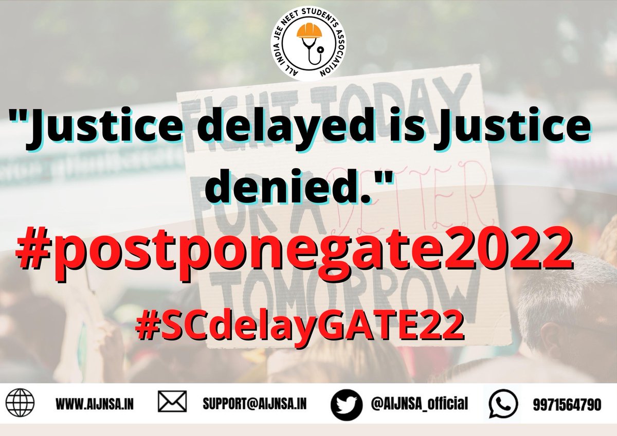 AIJNSA_official's tweet photo. #postponegate2022
This is just unfair, also for those students who don't even have covid situation problem. The confusing situation created by kharagpur had ruined more than 20 days of our preparation. 
@IITKgp https://t.co/B0nDdcODTW