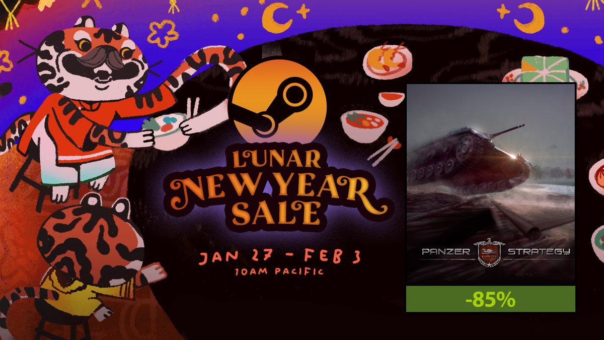 StarniGames's tweet photo. One Day Left! Save Up to 85% on all our games on 2022 Lunar New Year Sale! 🎄🎊

Learn more: https://t.co/k37AZ3l4TQ

#SteamSale #SteamLunarNewYearSale #indiedev #pcgaming https://t.co/SB4zEaIxYI
