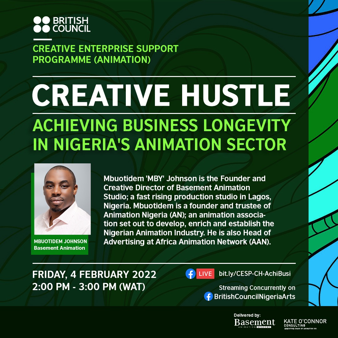 ngBritishArts's tweet image. - Damilola Solesi
@damisolesi of @Smidsanimation 

-Ayodele Elegba
@ayodreammaker of @SPOOFAnimation 

- Richard Oboh
@richardoboh of @OrangeVFX   (Orange VFX)

- Mbuotidem Johnson
@mby_johnson  of @BasementNG